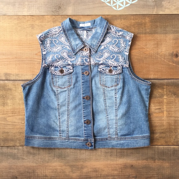tribal jeans vest